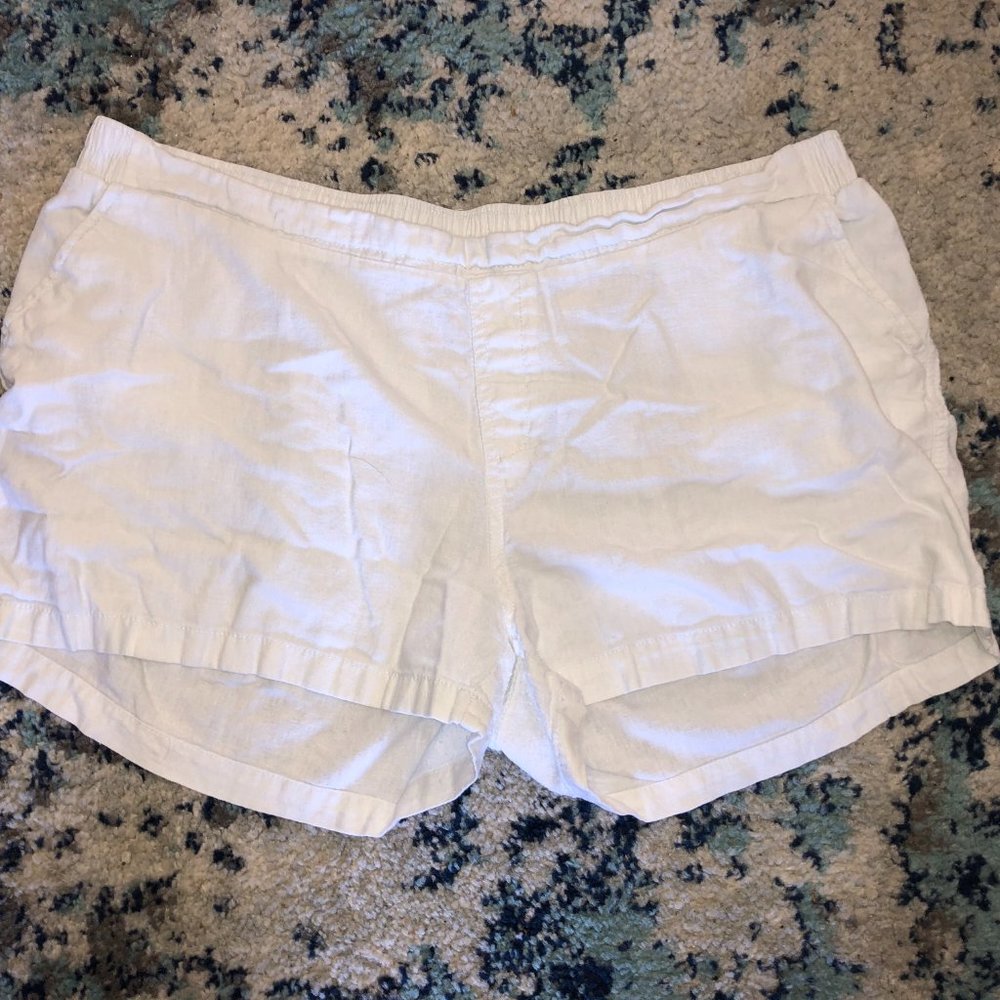 White Linen Shorts
